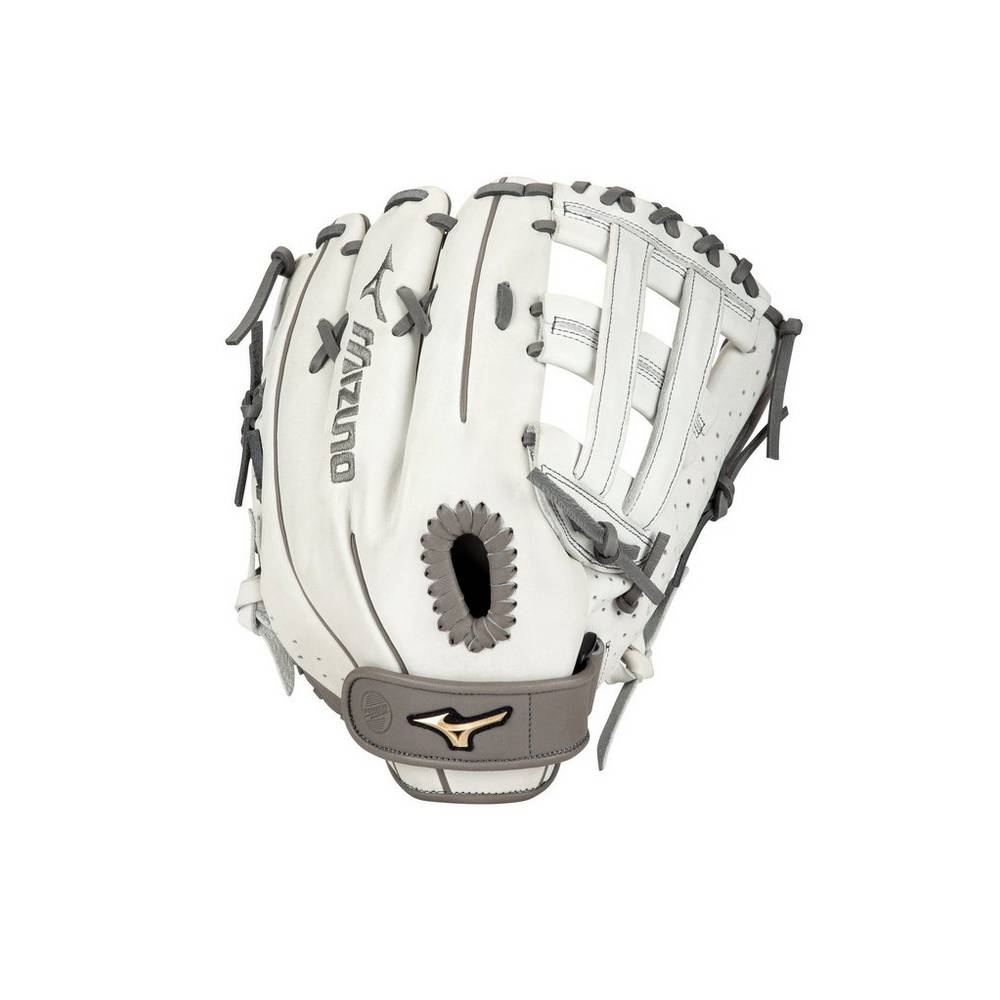 Guantes Mizuno Prime Elite Outfield Fastpitch 13" Mujer Blancas/Gris Outlet YPED-58726